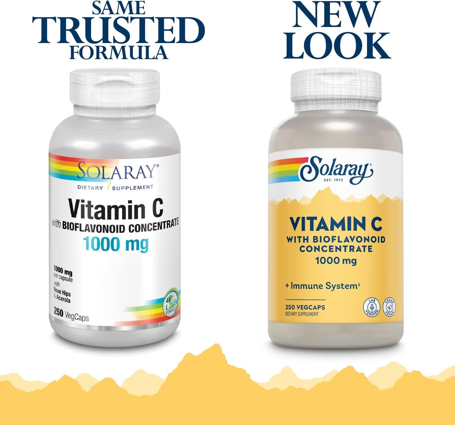 Solaray Vitamin C with Bioflavonoid Concentrate 1000 mg 250 VegCaps