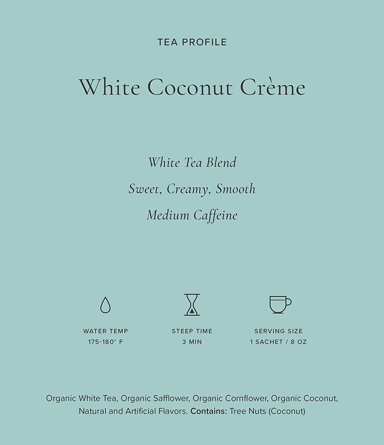 Art of Tea White Coconut Creme Eco Pyramid Teabags 12 Sachets