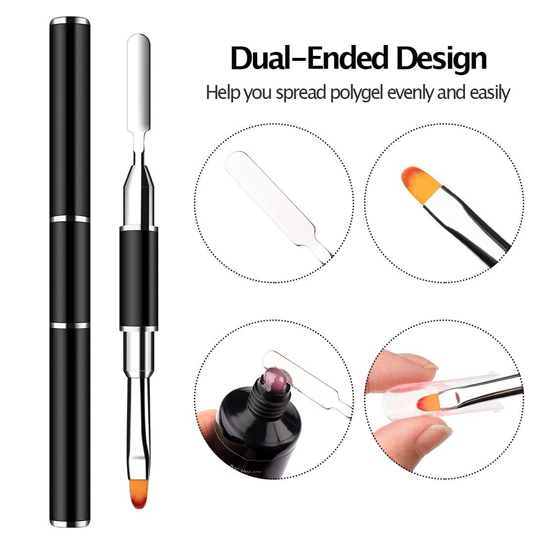 Dual Nail Form Set Clear Gel Nail Extension Mold 12 Sizes with Scale