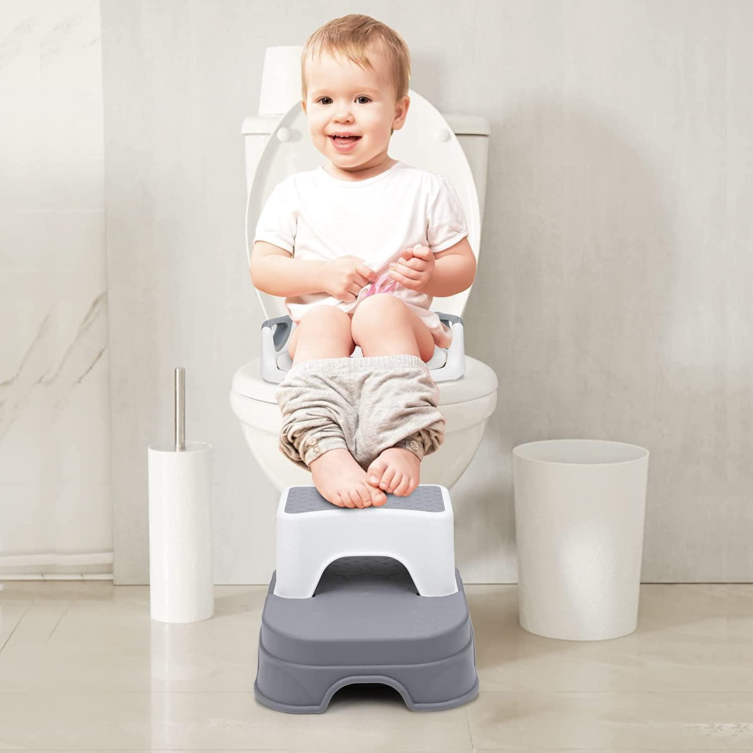 Potty Training Seat with Step Stool Ladder for Kids Safe Toilet