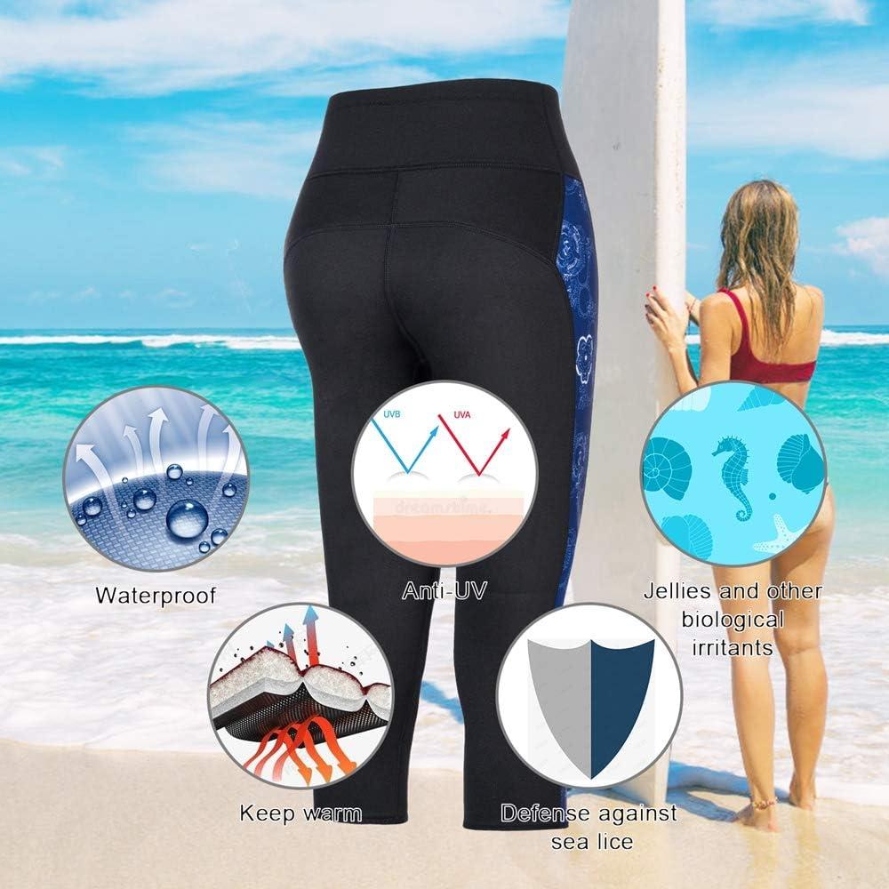 Ctrilady High Waist Women Neoprene Wetsuit Pants 2.5mm UV Sun