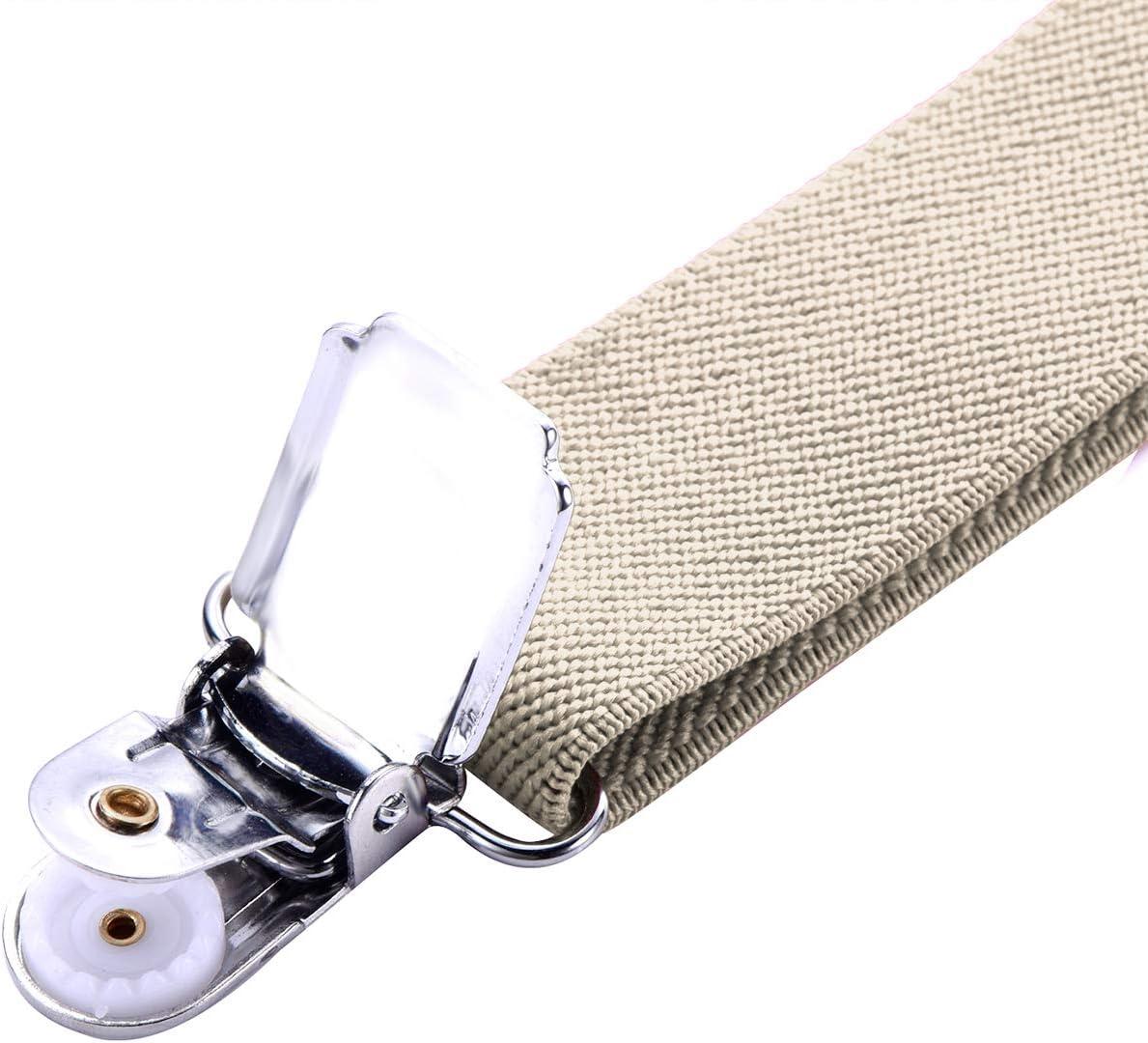 Trimming Shop Men's Braces With Heavy Duty PU Leather Buttonholes Adjustable Y Style Suspenders Trouser Braces 25mm Wide, Fashion Accessory For Wedding Party