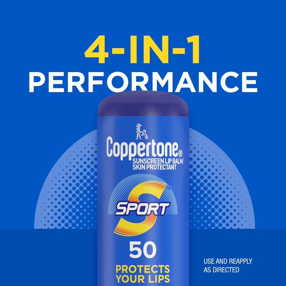 Coppertone Sport Sunscreen Lip Balm SPF 50 0.13 oz Protects Your Lips