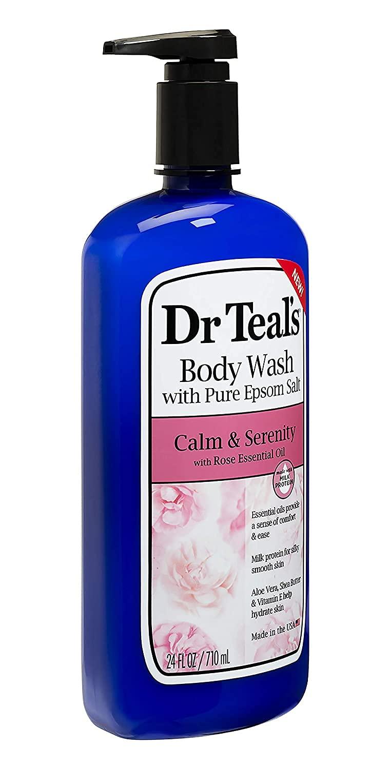 Dr Teal's Rose & Milk Body Wash Luxurious Scented Cleanser for Soft Skin