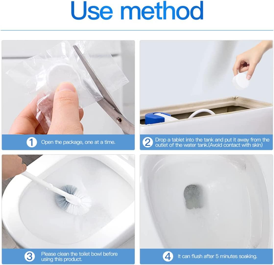 KIISIISO 12Pack Toilet Bowl Cleaner Tablets Automatic Tank Cleaner