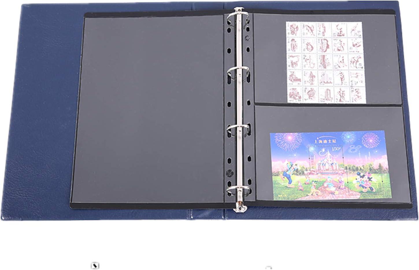 MUQING Vario Stamp Pages, 30 Sheets Stamp Pages for Stamp Album Binder,  Stamp Collecting Albums Sleeves, Stamp Storage Holder