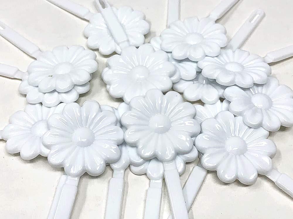 Tara Girls Self Hinge Plastic Flower Hair Barrettes 18 Pieces Selection