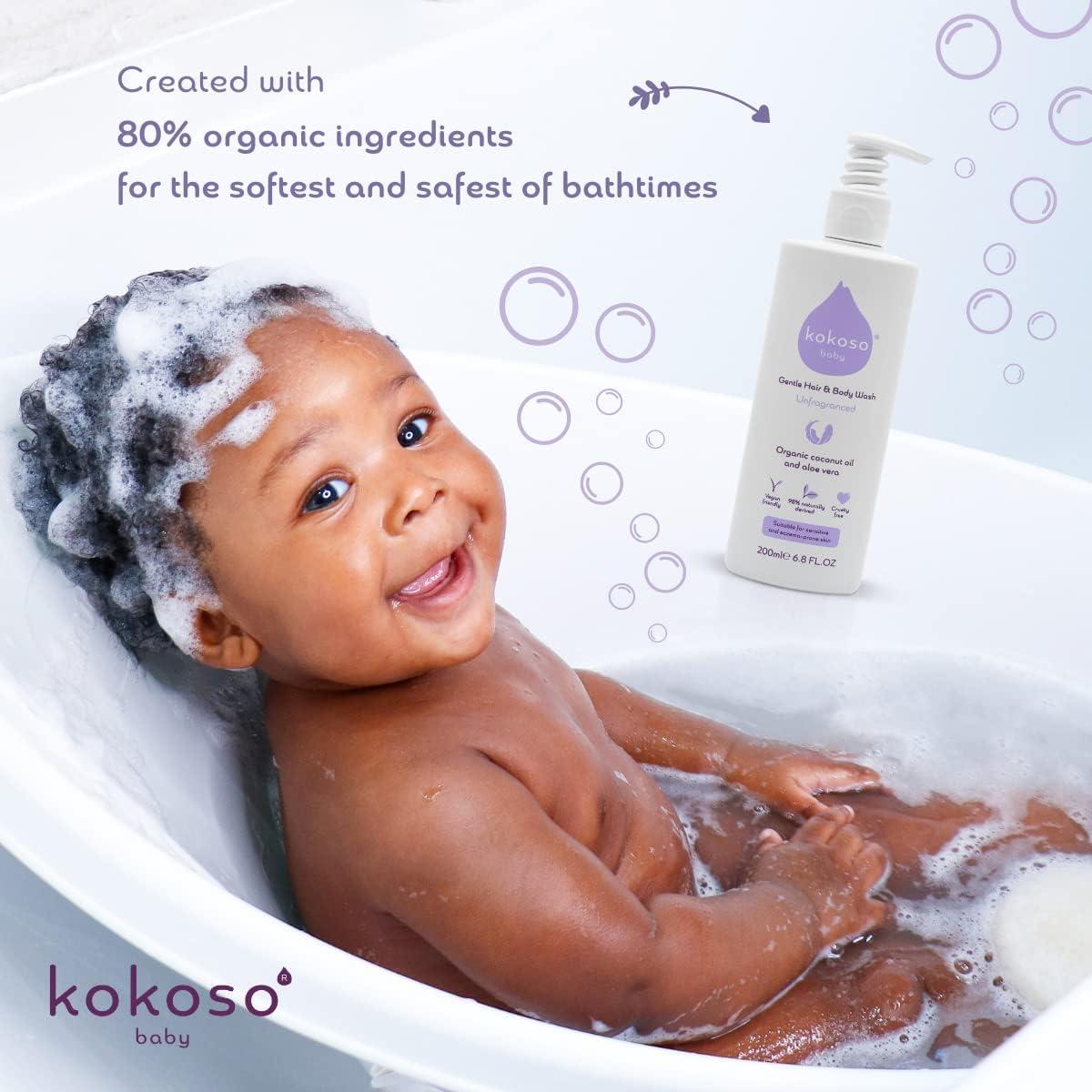 Kokoso Baby Wash and Shampoo Organic Natural for Delicate Skin
