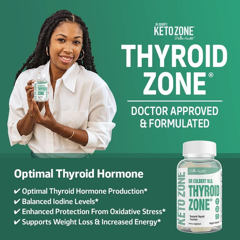 Divine Health Dr.Colbert's Thyroid Zone Vitamins A, D3 and B12 Optimal