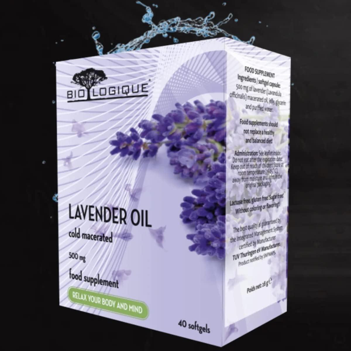 Lavender Pure Oil 500mg 100 Pure & Natural Cold macerated Extract 40