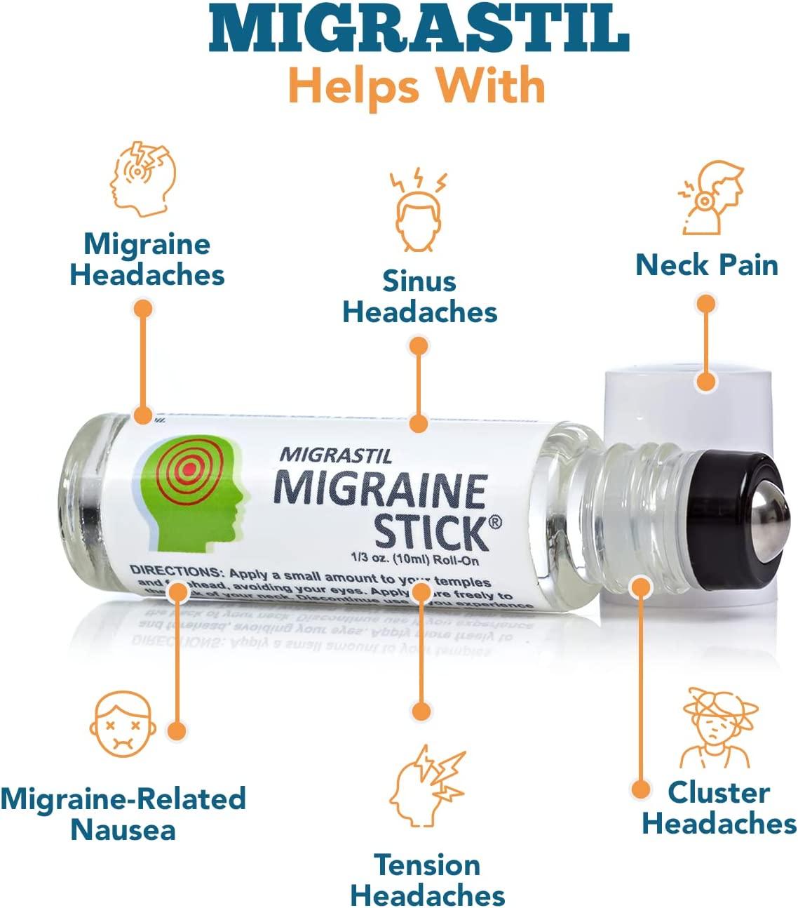 Migrastil Migraine Stick Fast Cooling Headache Relief RollOn with