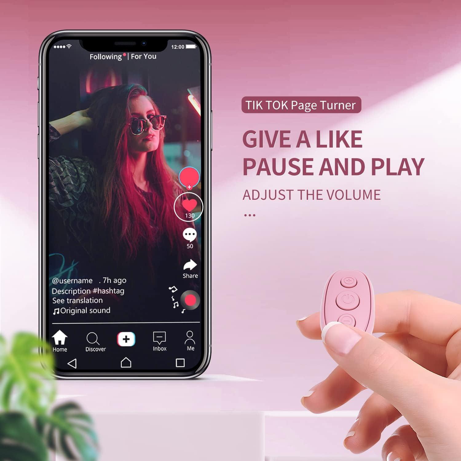 TIK TOK Bluetooth Remote Control Kindle App Page Turner for iPhone