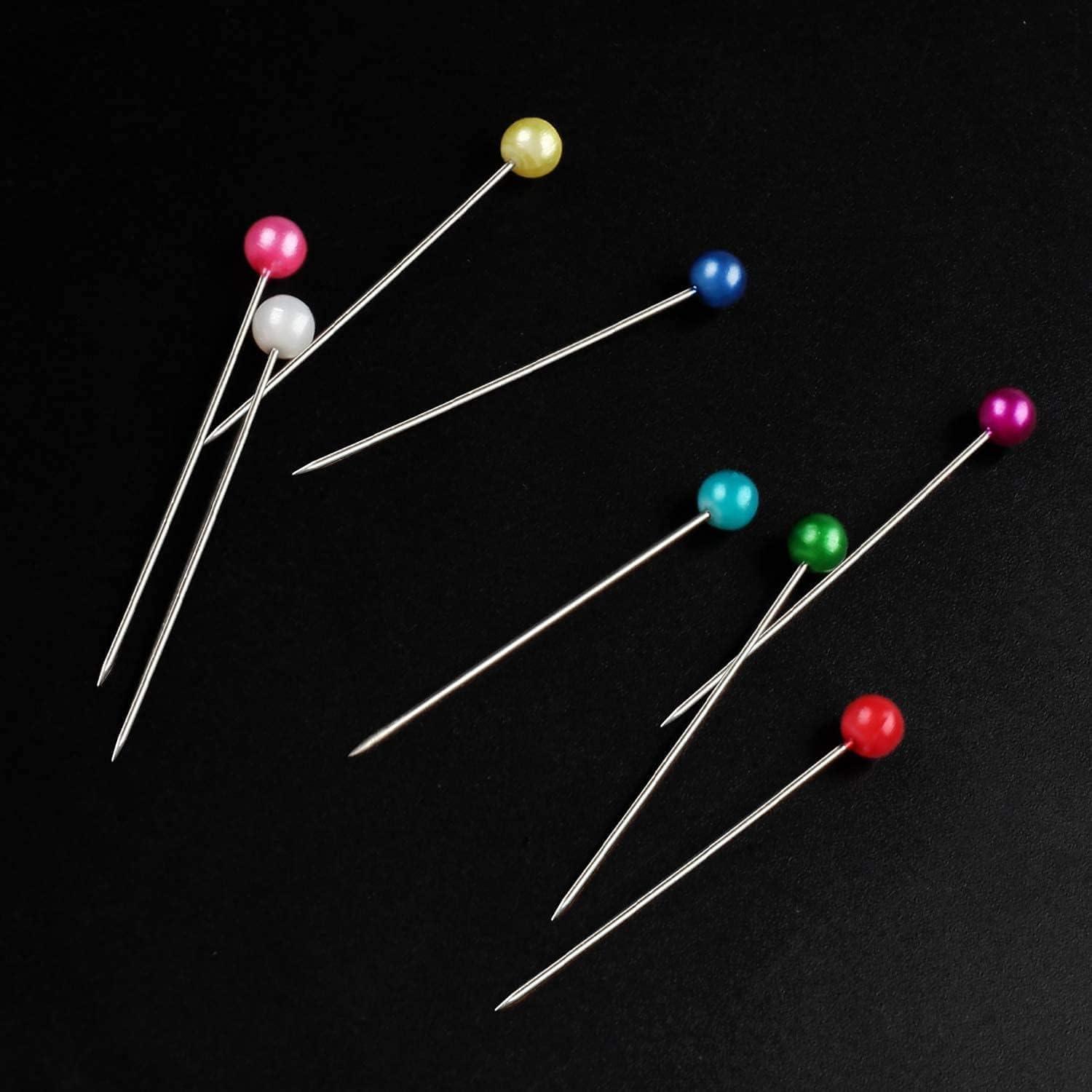 Sewing Pins 600 PCS Straight Pins 1.6 in Pearlized Ball Head Pins Sewing  Pins for Fabric DIY Sewing Pins Crafts