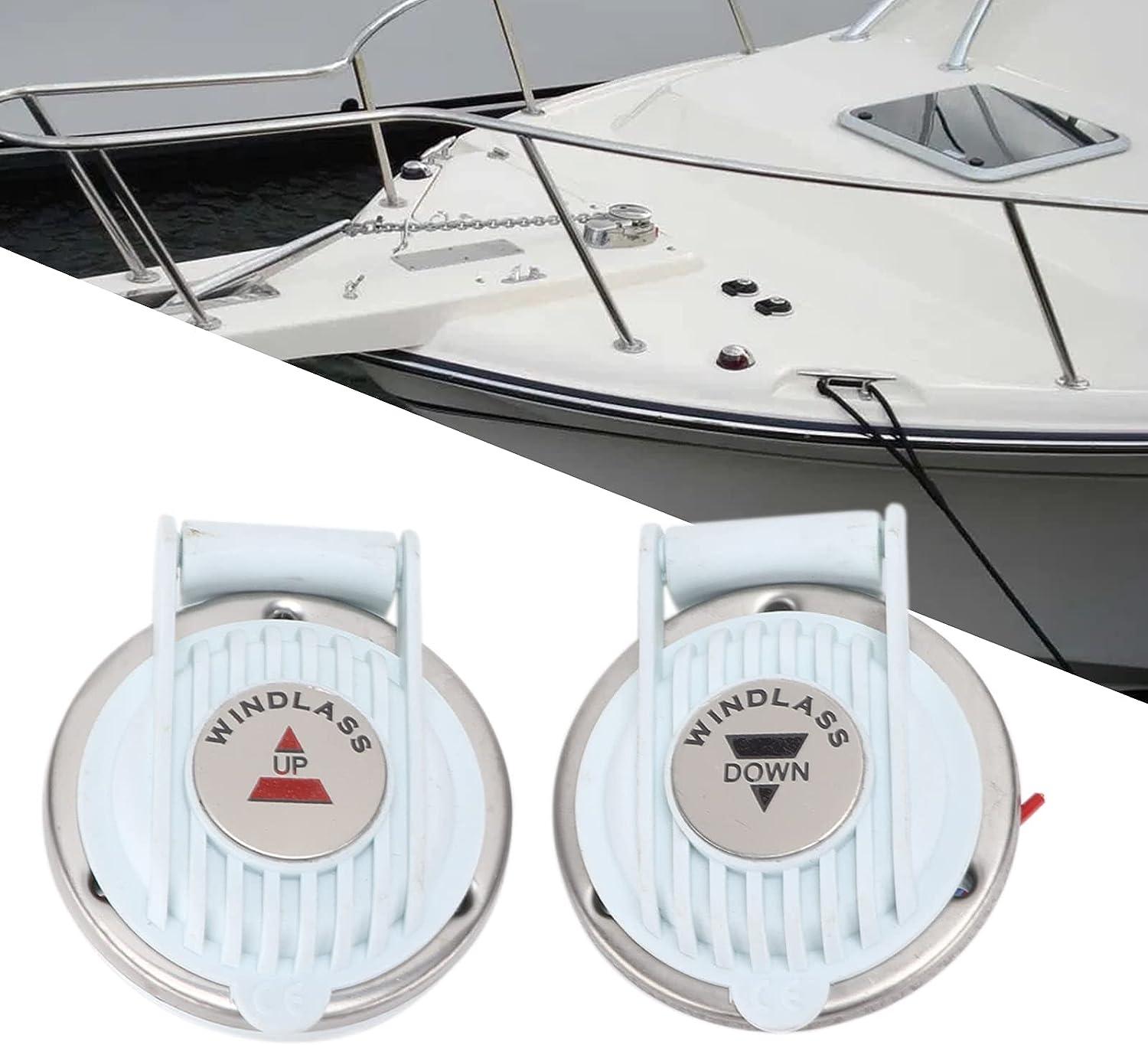 Anchor Foot Switch,2pcs Windlass Foot Switch Up and Down White Hands