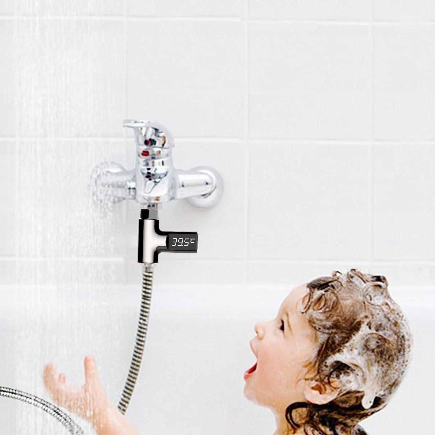 Shower Thermometer Battery Free Real-time Water Temperature Monitor