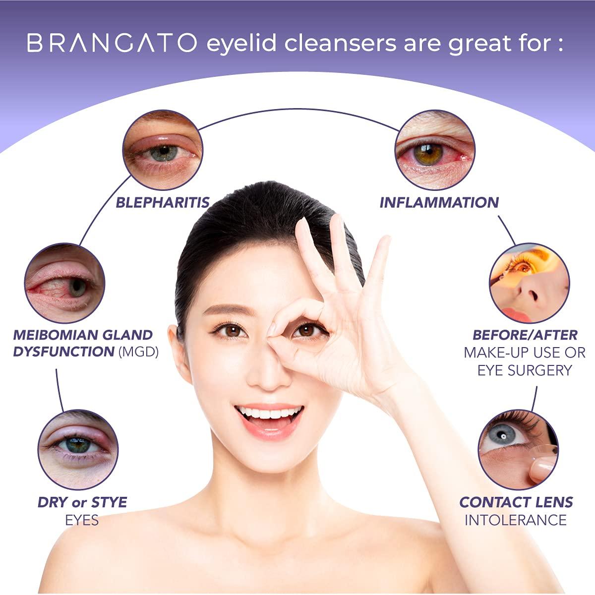 Brangato Eyelid and Lash Cleanser Dry Eye Relief, Stye and