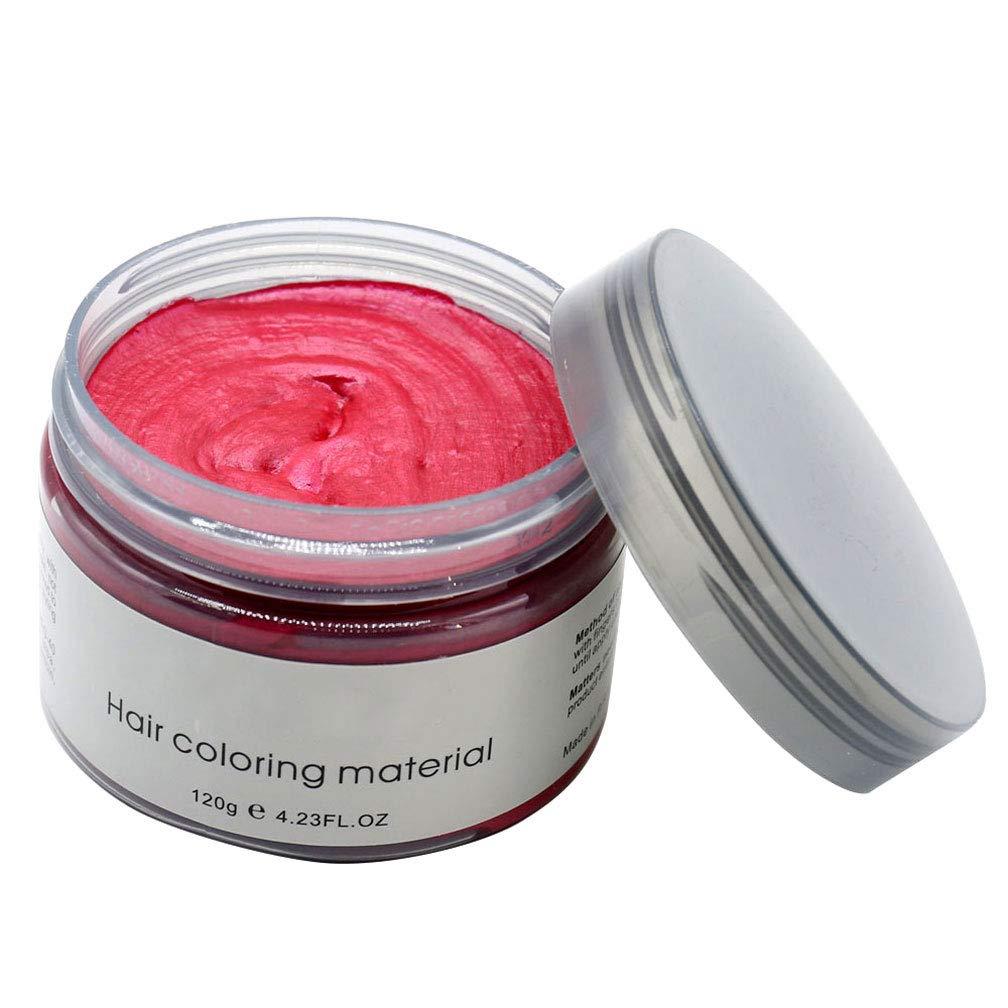 Mofajang Hair Wax Color Styling Cream Mud, Natural Hairstyle Color Pomade,  Washable Temporary, Red