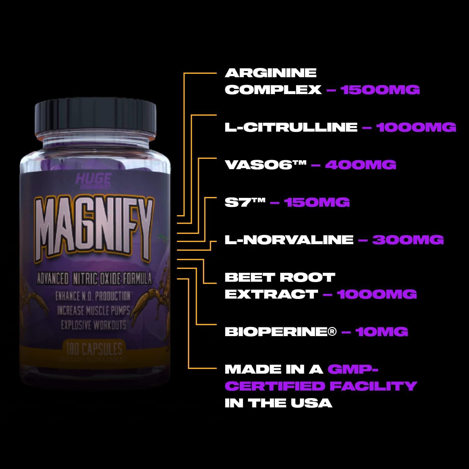 Huge Supplements Magnify Nitric Oxide Supplement Advanced N.O
