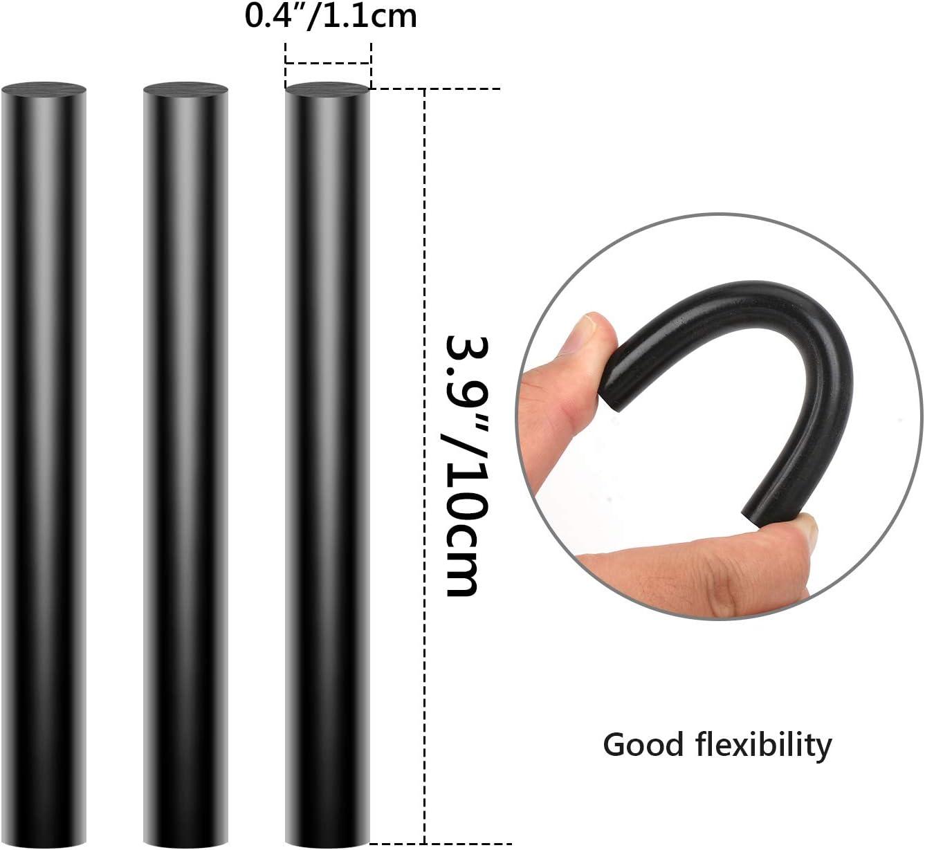 ENPOINT Black Hot Glue Sticks Full Size, 8 Long x 0.43 Dia Hot Melt Glue  Sticks Strips Melting Adhesive Glue Sticks Set for Handmade Car DIY Art