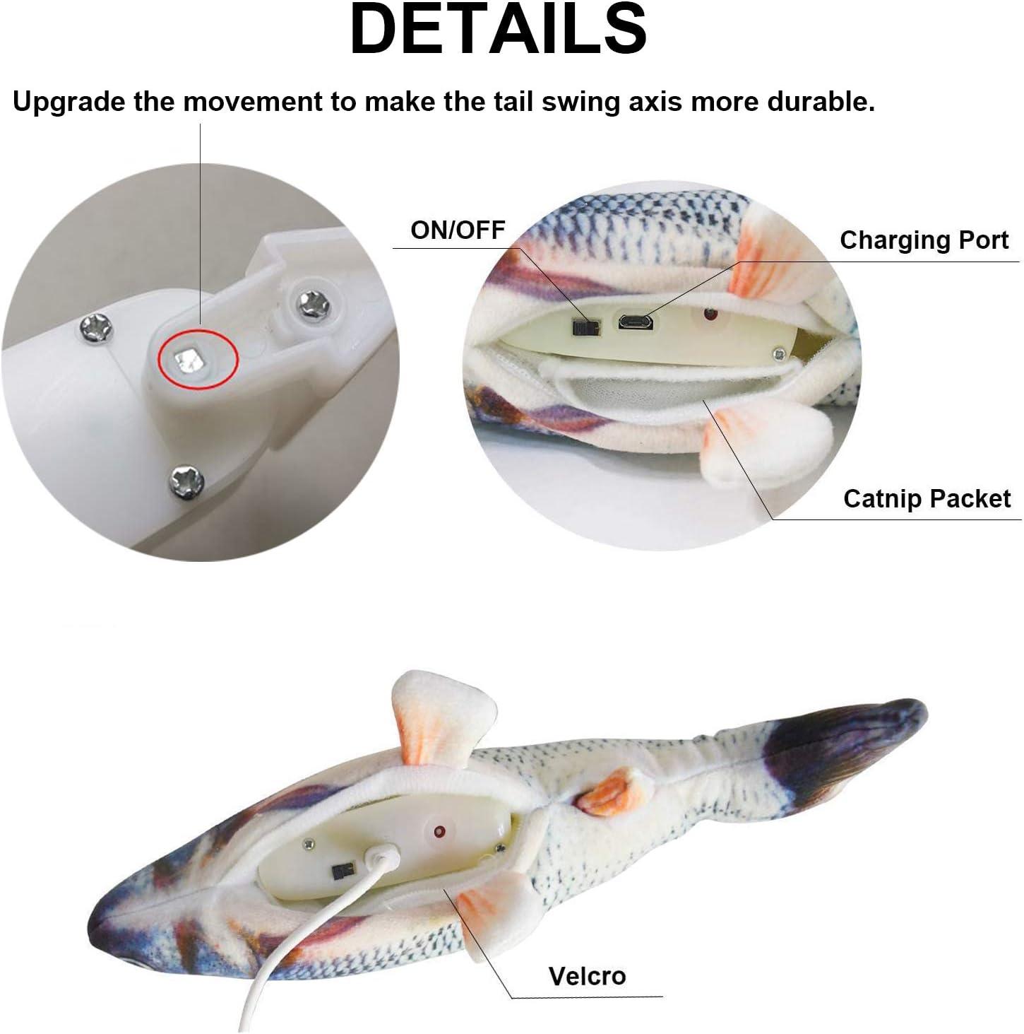 Floppy Fish Cat Toy | Electric Catnip Plush Simulation Toy for Indoor Cats  | Interactive Kitten Chew Toy | Bronze | Buy Now with Express International  Delivery | GoSupps.com