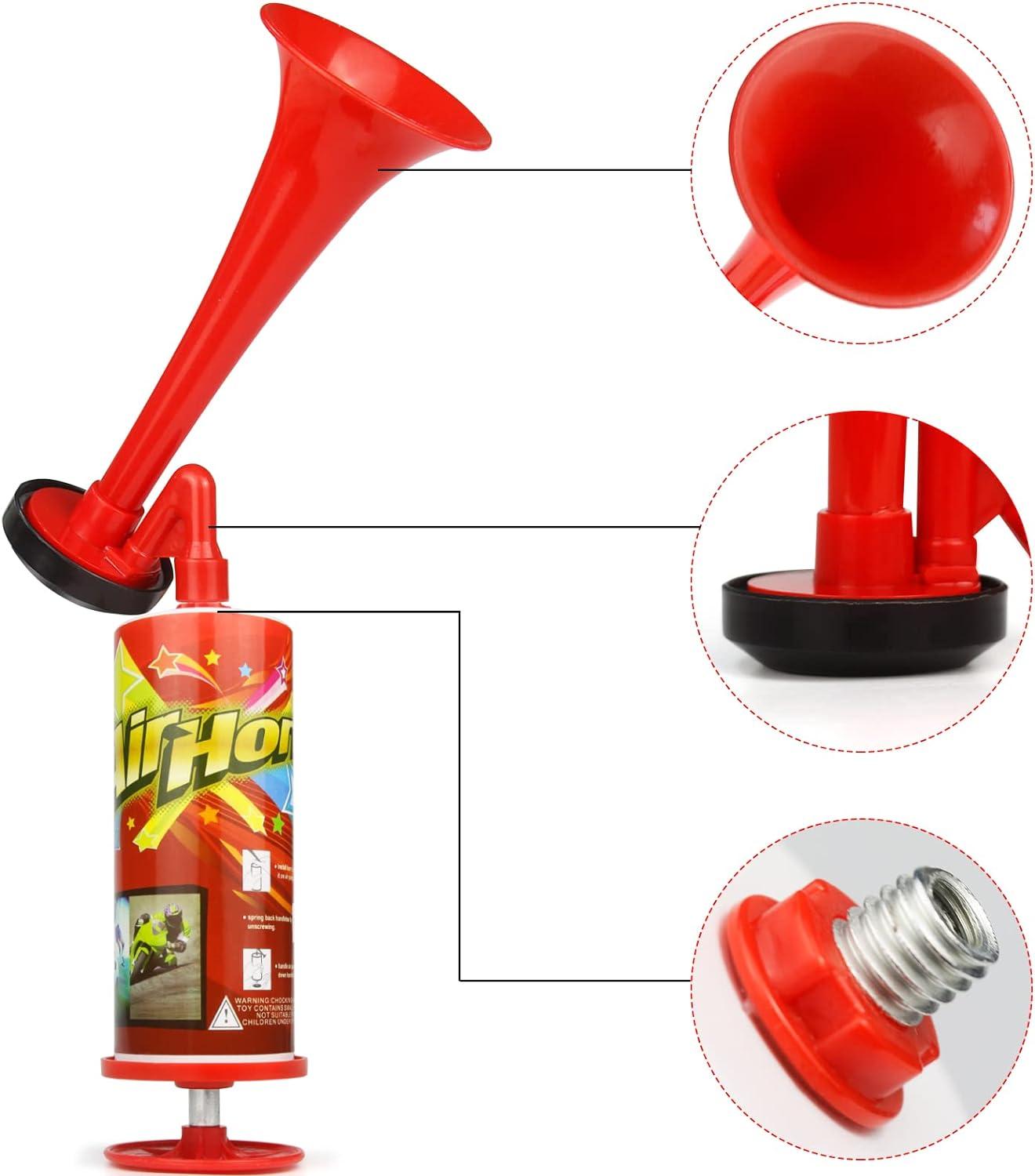 Handpush Pump Blast Air Horn HELESIN Handheld Aluminum Air Horn Gas Free  Blow Horn Loud Sound for Emergency Warning Boating Camping Party Supplies  Xmas Holiday Celebration Favors 1 PACK Large