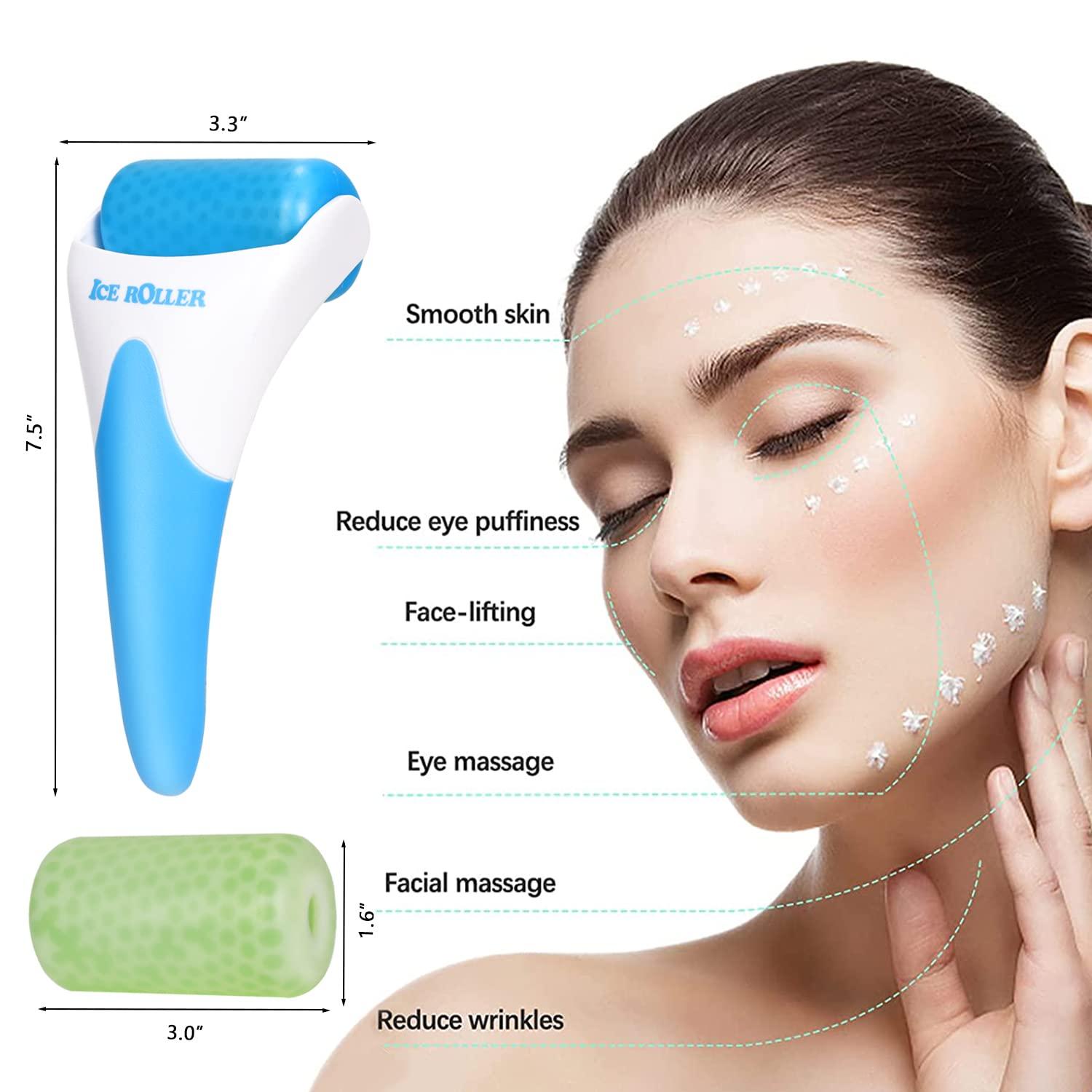 Face rolling. Ice roller for face. ice face roller massager.