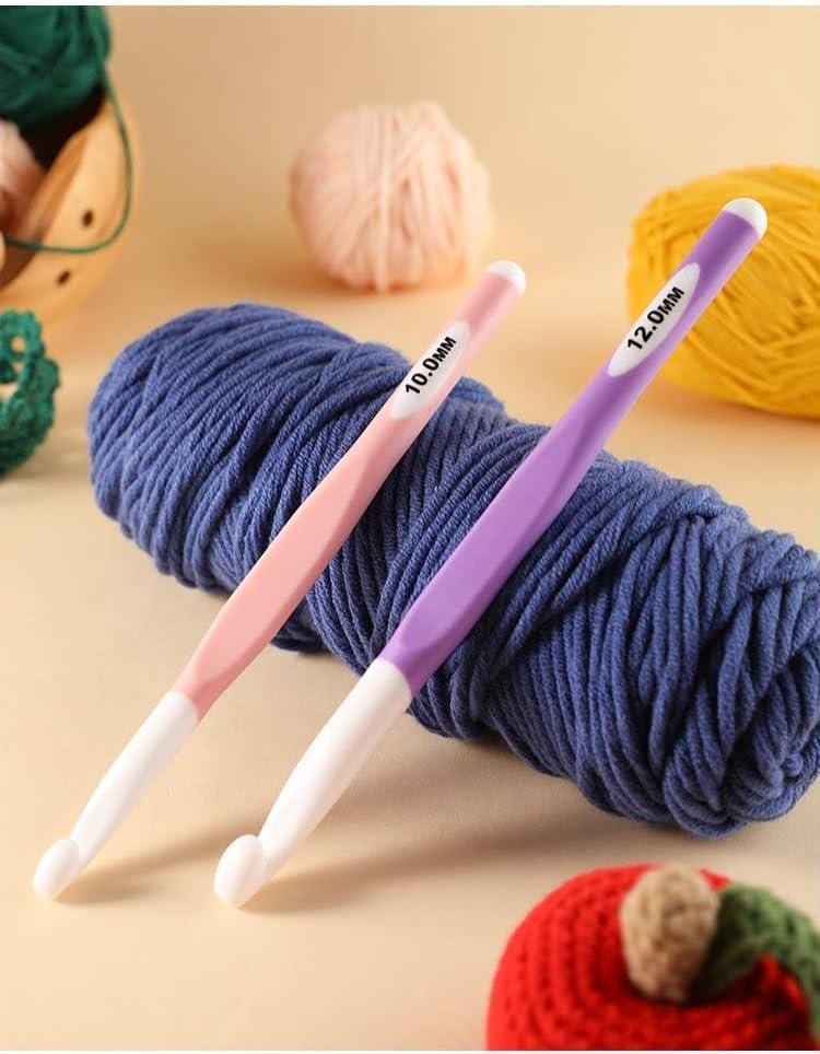 KOKNIT 12 PCS Crochet Hooks, Ergonomic Handle Crochet Hooks Set for  Arthritic Hands, Comfortable Smooth Crochet Needles Extra Long Knitting  Needles
