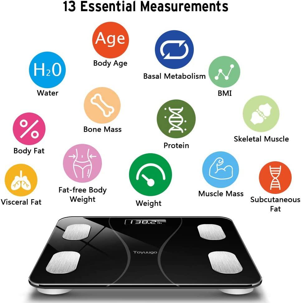 Smart Scale with Bluetooth - Digital Weight, BMI, and Body Fat Composi –  Quality Home Shop