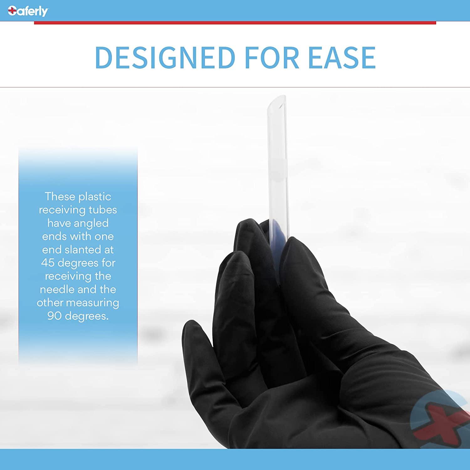 Saferly Body Piercing Needle Receiving Tubes 8mm Plastic Medical