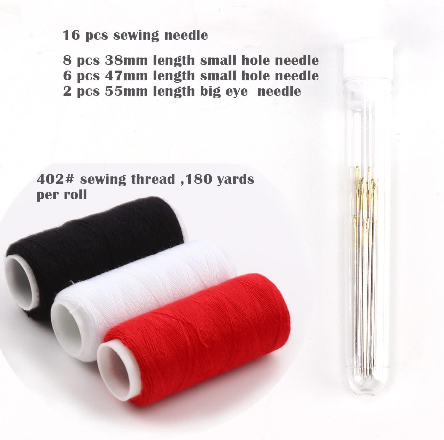 PECMER Stainless Steel Hand Sewing Needles Set with Assorted Sizes and