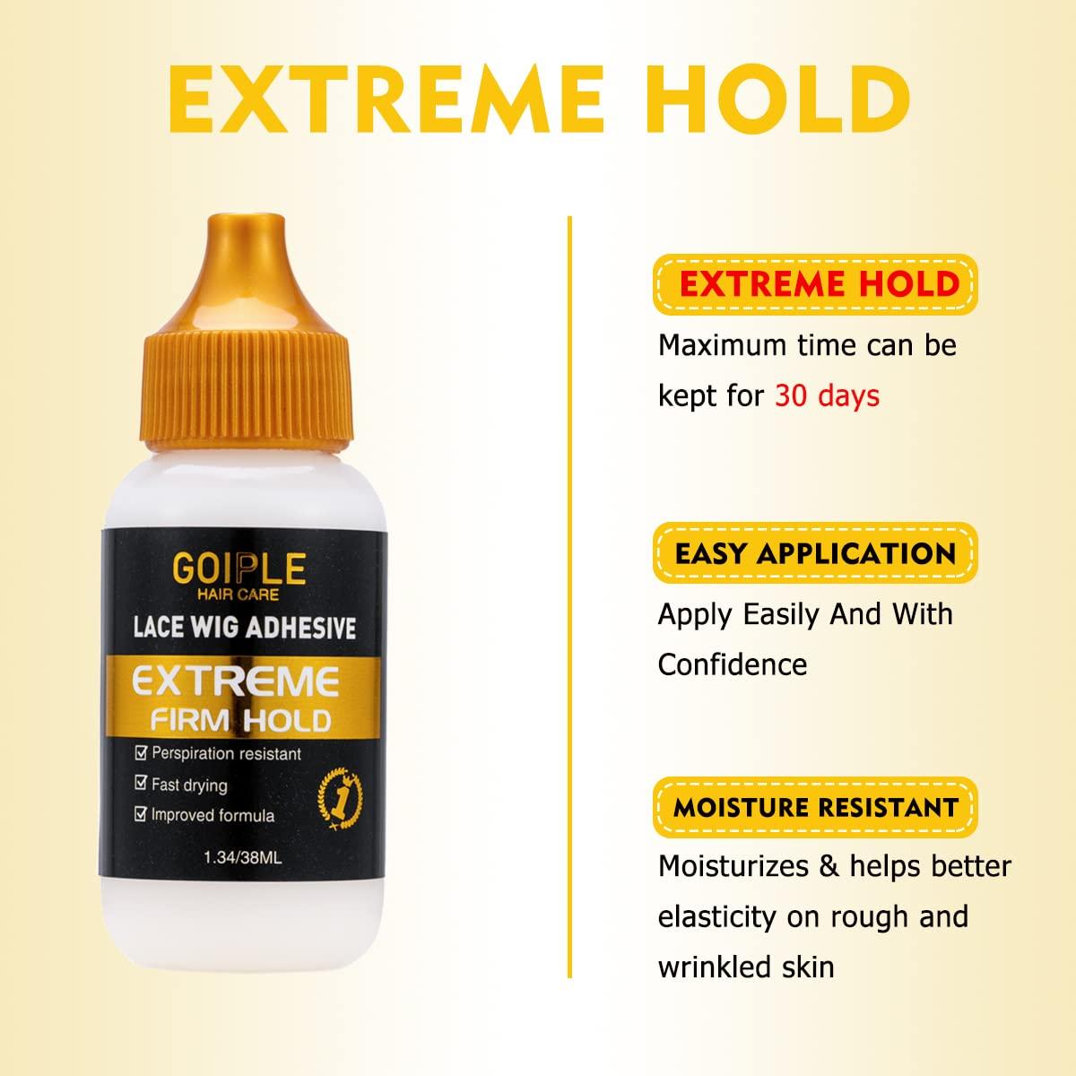 Goiple Wig Glue 1.34fl oz, Waterproof Lace Front Wig Glue for Wigs with