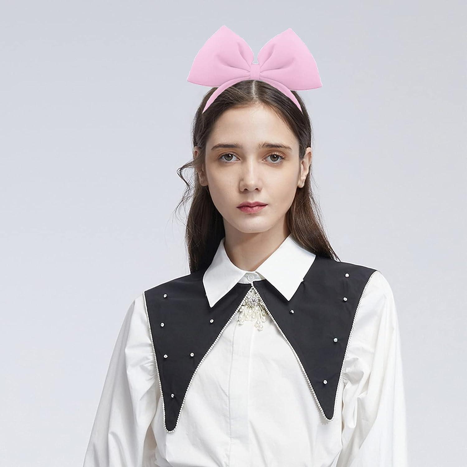 Bubbmi Women Satin Large Bow Headband Oversized Huge Bow Hair Hoop, Birthday Party Festival Costume Girls Headpiece(satin Hotpink