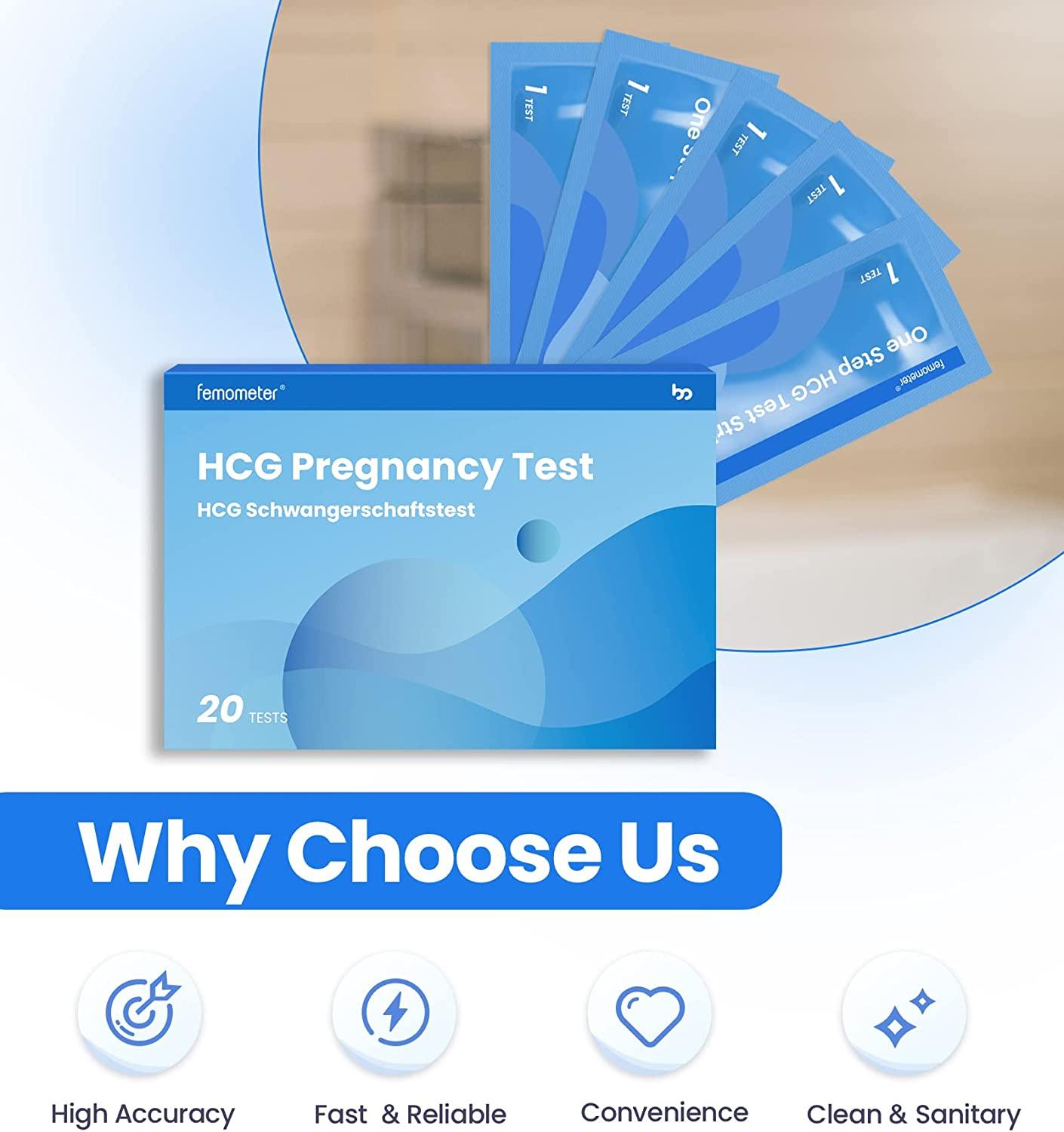 Pregnancy Tests Strips 20 Counts, Over 99 Accurate & Easy to Use