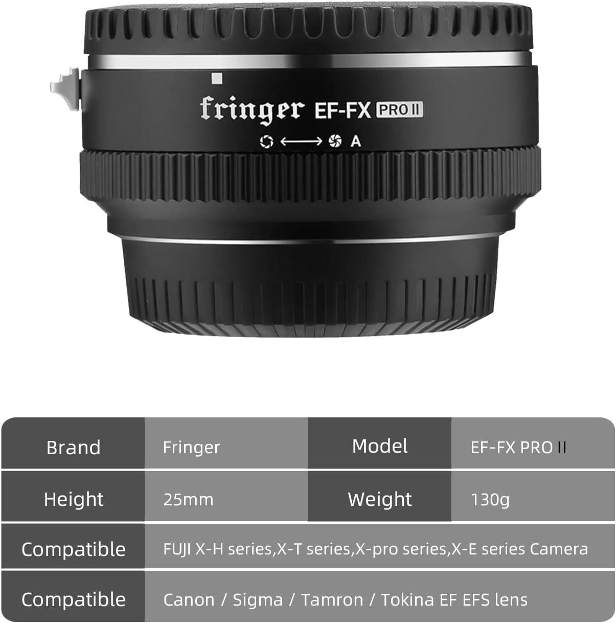 Fringer EF-FX PRO II Fuji Canon EF to Fuji X Adapter Autofocus