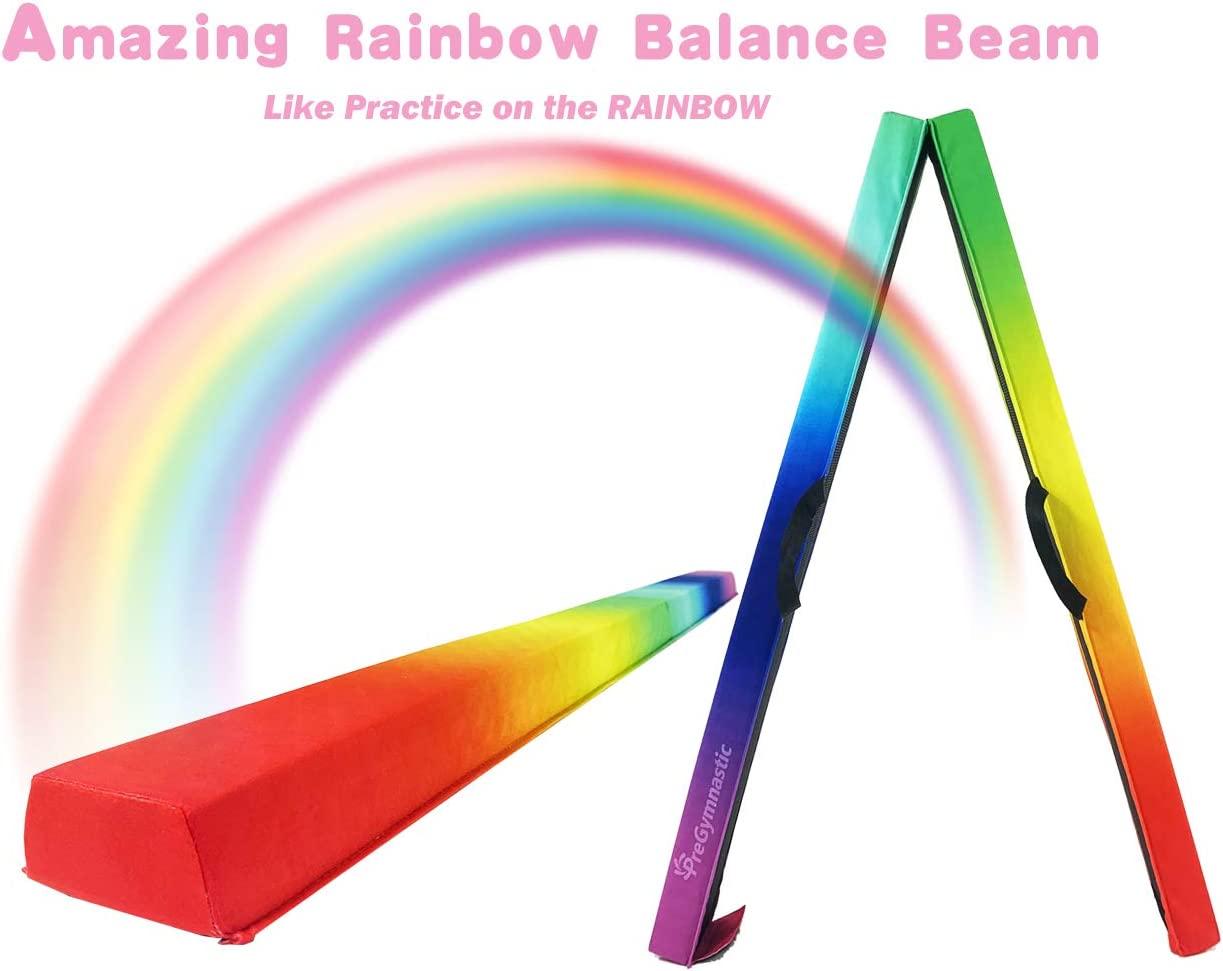 PreGymnastic Folding Balance Beam 8FT/9.5FT ExtraFirm Suede Cover