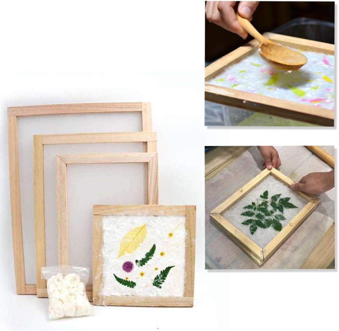 Worown A6 Size Paper Making Screen, Natural Wooden Papermaking Mould, 5 x 7 inch Wooden Paper Making Frame for DIY Paper Craft and Dried Flower