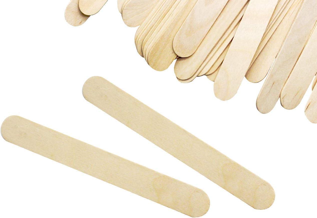 Amkoskr Natural Jumbo Craft Sticks 8 Length Wood Finish Tongue