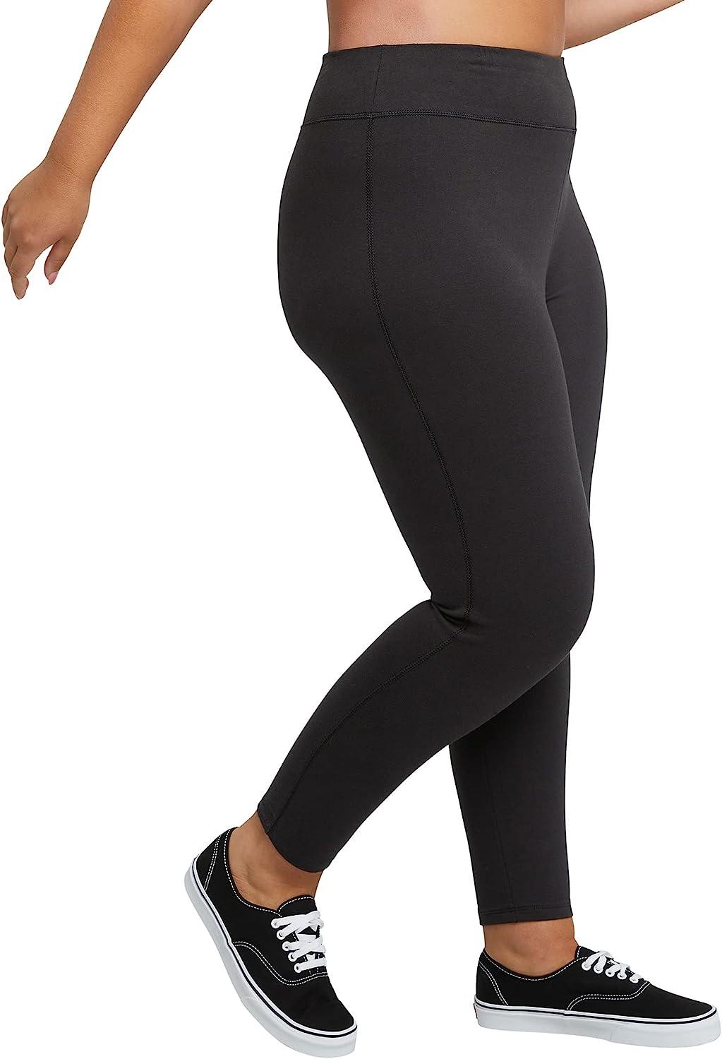 Just My Size Women's Plus-Size Stretch Jersey Full Length Leggings 3X Black