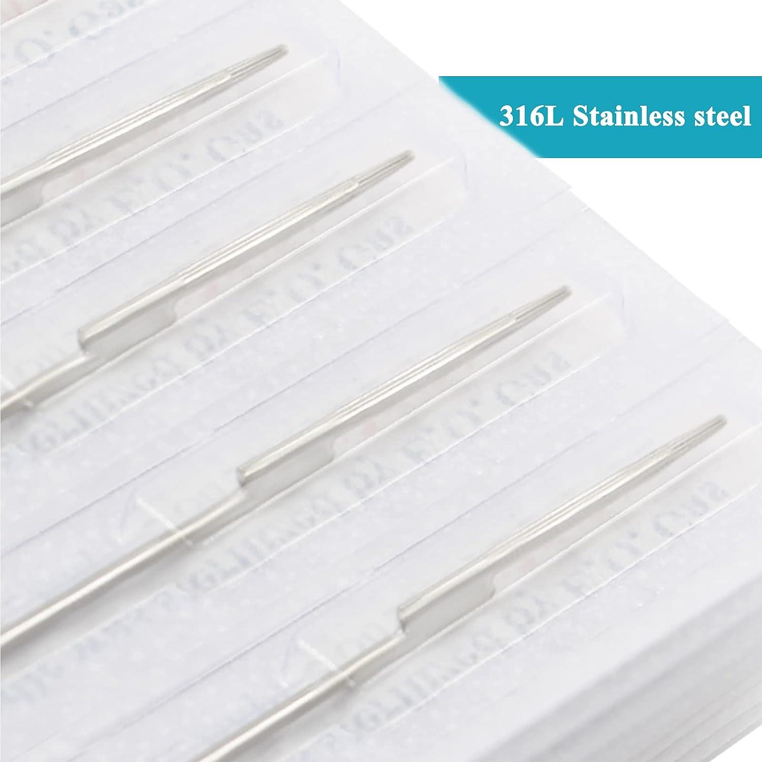 Yugui 50Pcs Stick and Poke Needles Mixed 3RL 5RL 7RL 9RL 3RS 5RS 7RS