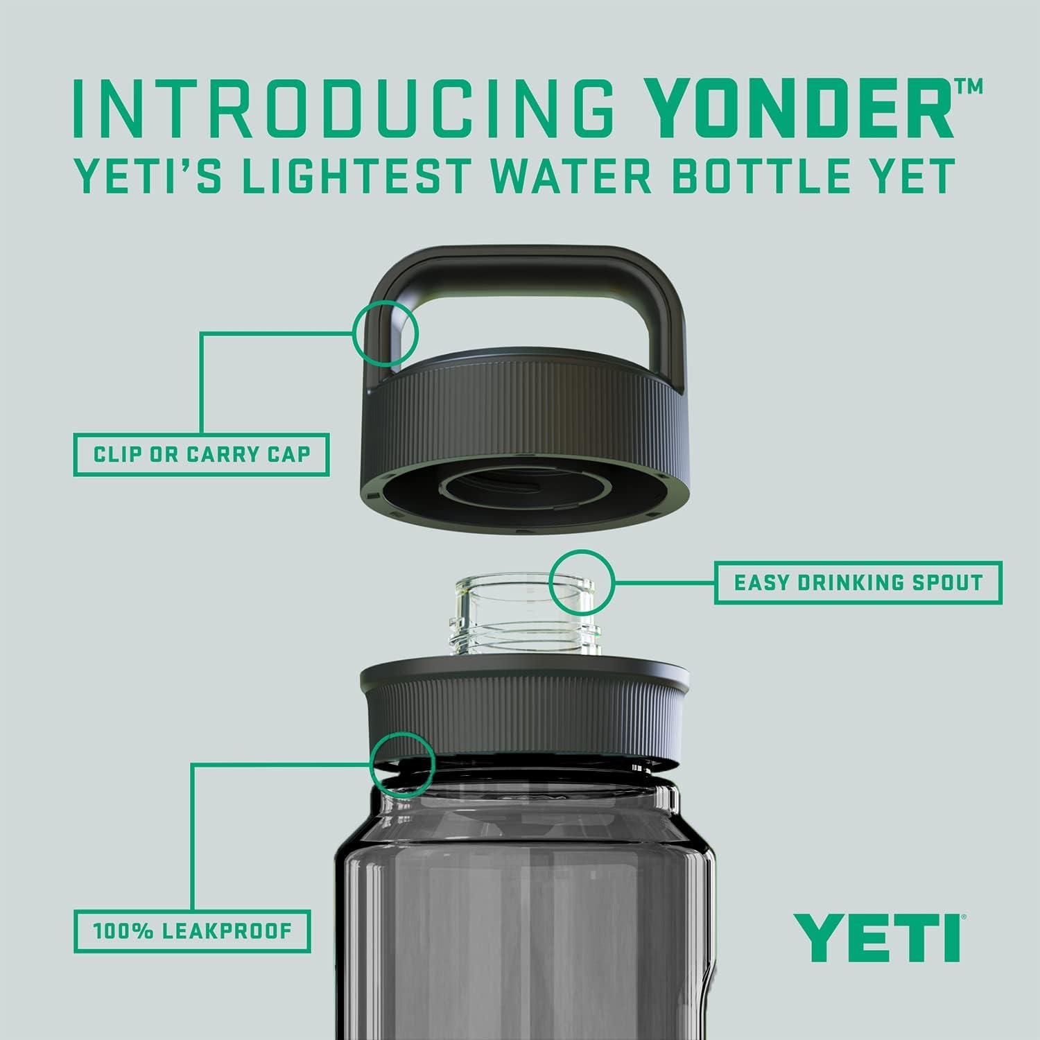 YETI Yonder 1L/34 oz Water Bottle with Yonder Chug Cap, Charcoal 1L/34oz  Charcoal