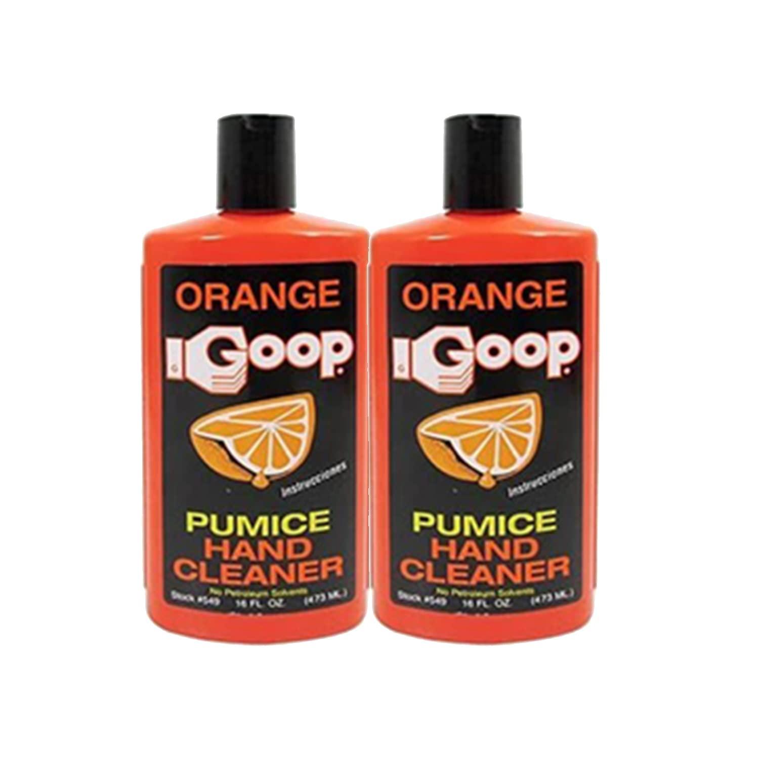 Goop Multi-Purpose Hand Cleaner Orange Citrus Scent and Pumice - Waterless Hand Degreaser and Laundry Stain Remover - 1 Gallon with Pump, Pack of 1