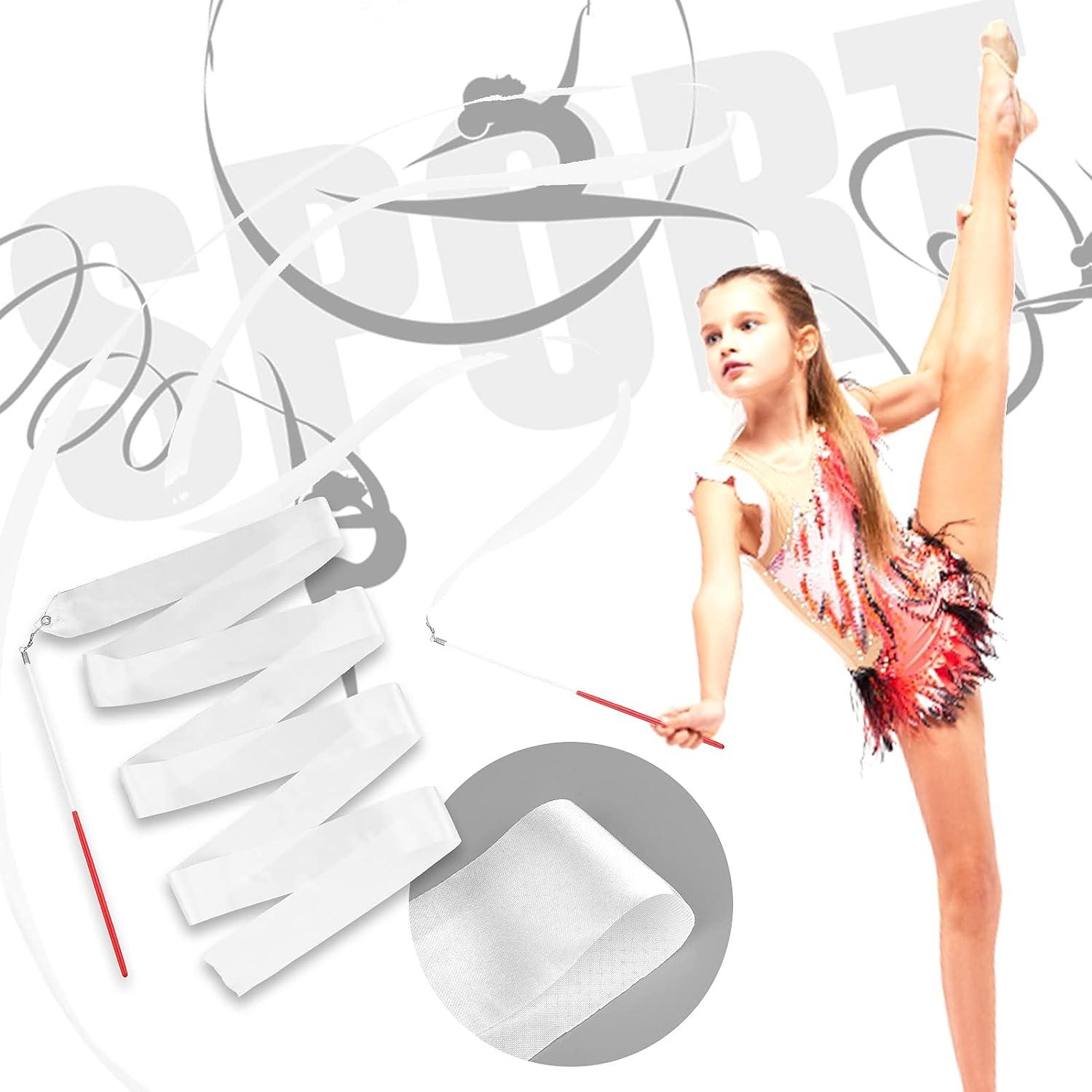 Grevosea Gymnastics Dance Ribbons, 4 Pieces Dancing Ribbon