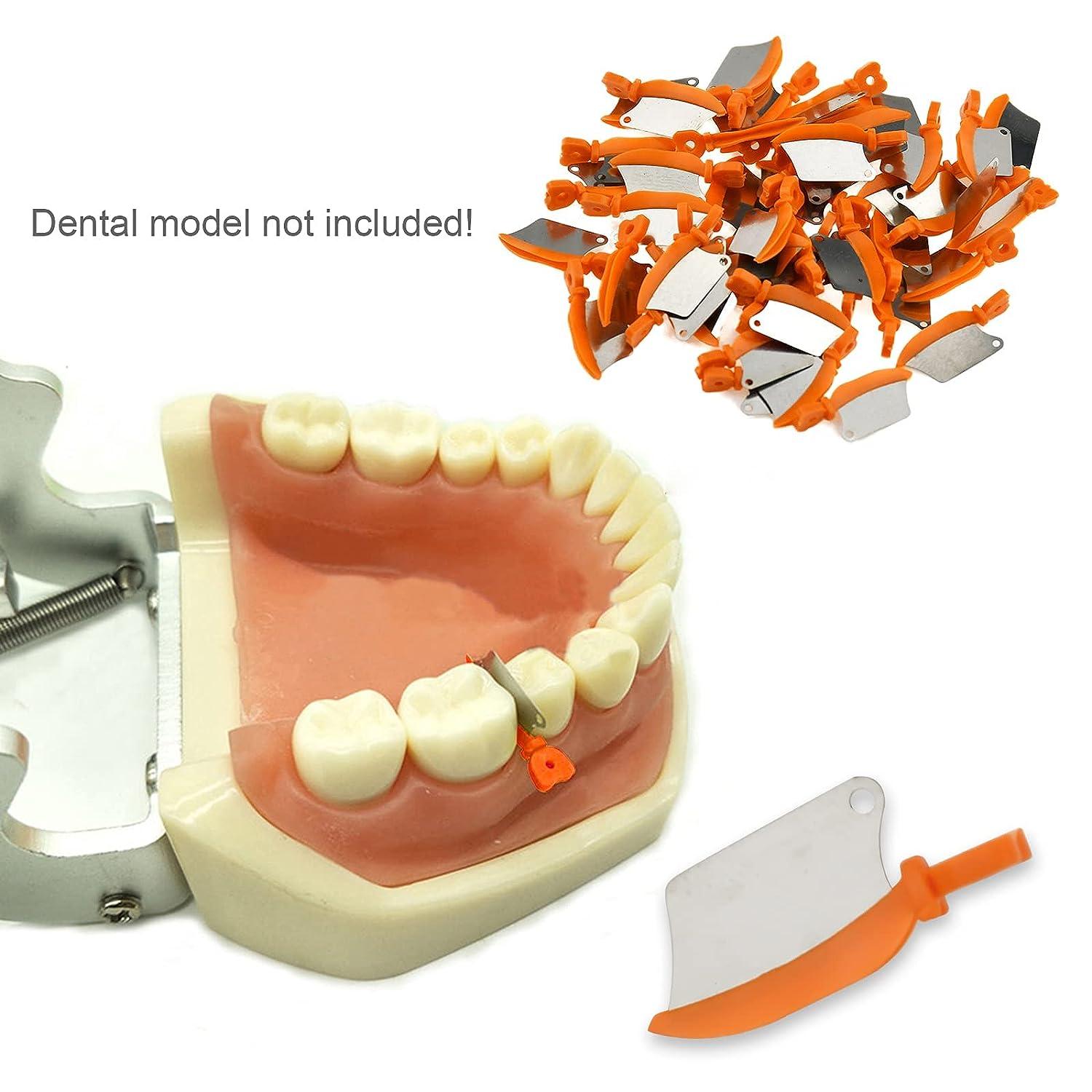 DAMUZHI Orthodontic Matrix Wedges Interproximal Wedge Guard with Metal Plastic Knife 3 Boxes