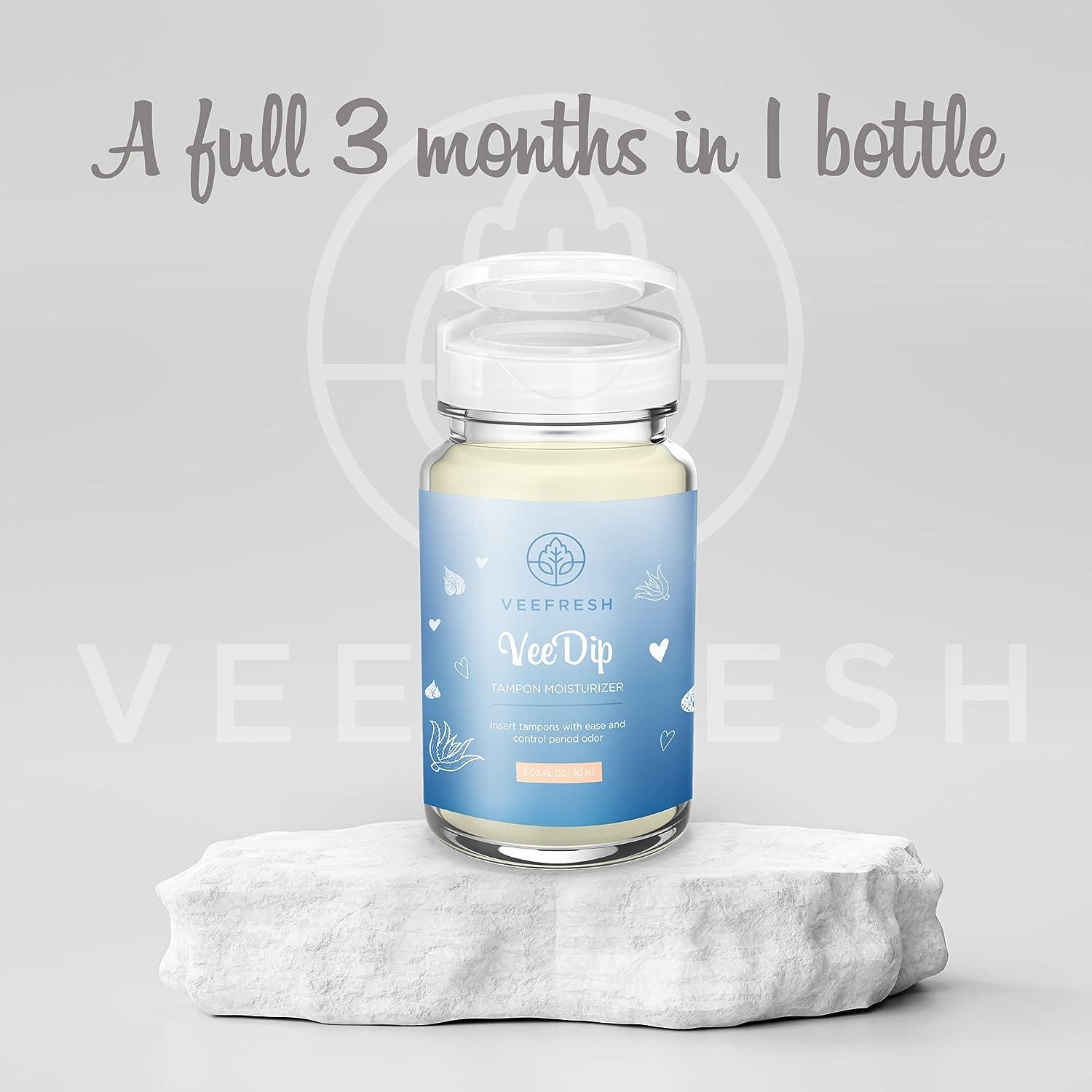 VeeFresh VeeDip Boric Acid Tampon Moisturizer Fortified with Aloe Vera