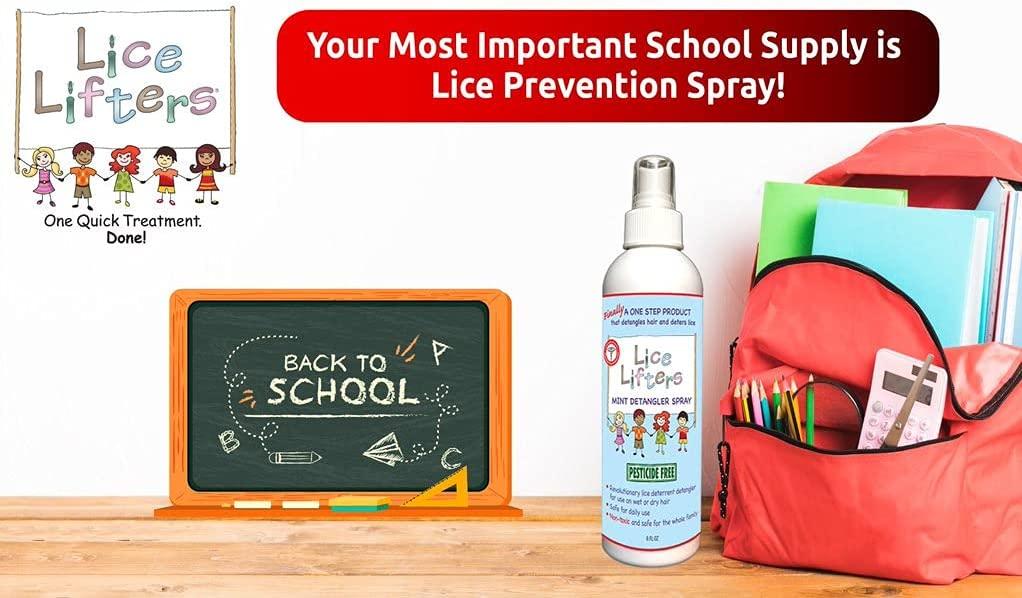Lice Lifters Mint Lice Deterrent Natural Peppermint Repel Detangler Spray