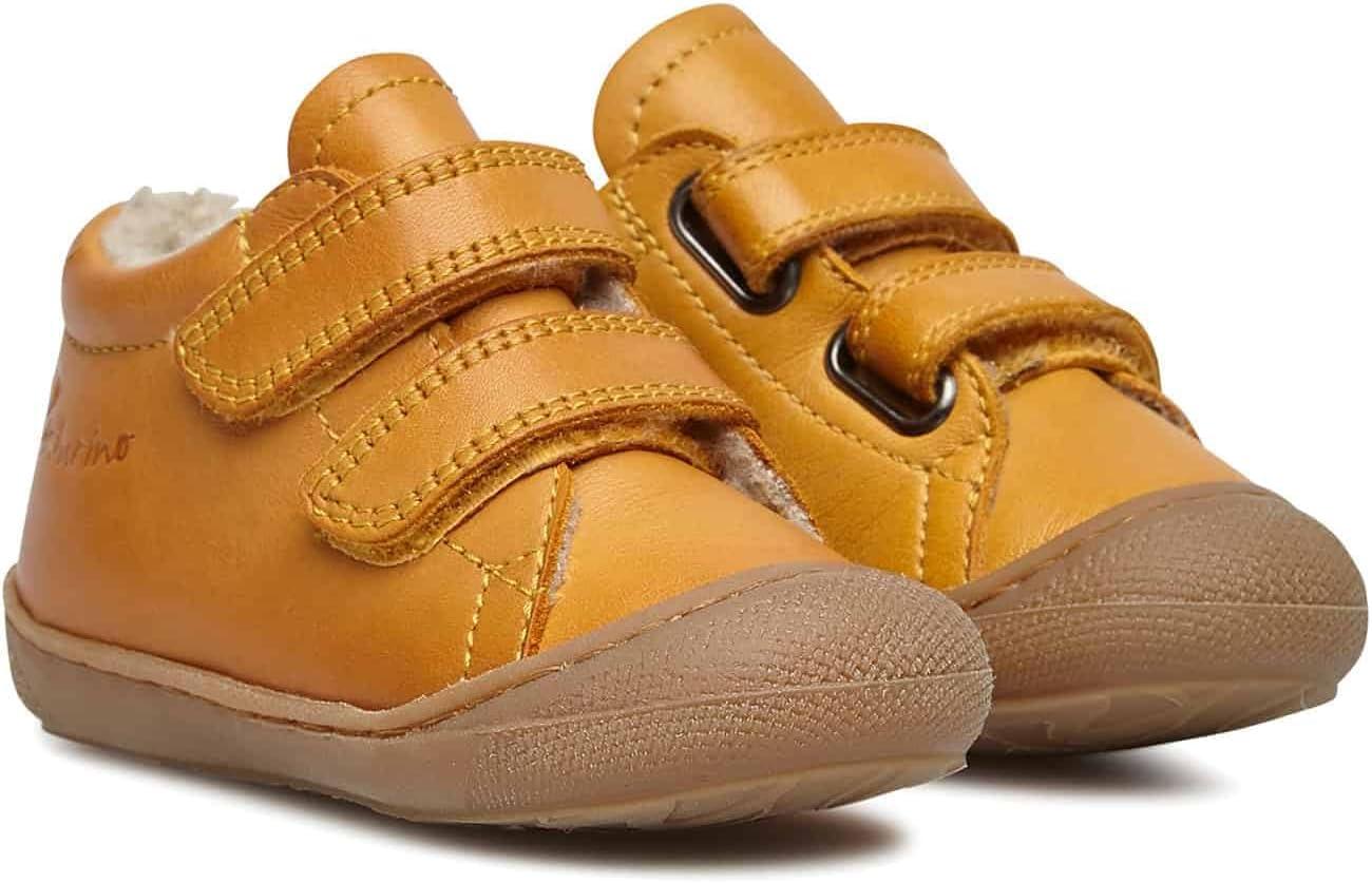 Naturino Cocoon VL Leather First Steps Shoes UK Child Orange