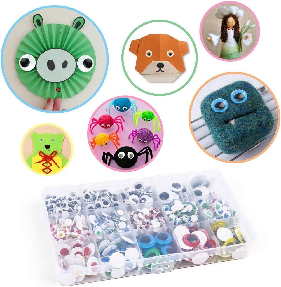 Self Adhesive Googly Wiggle Eyes For Crafts - Multi Colors And Sizes For  Diy
