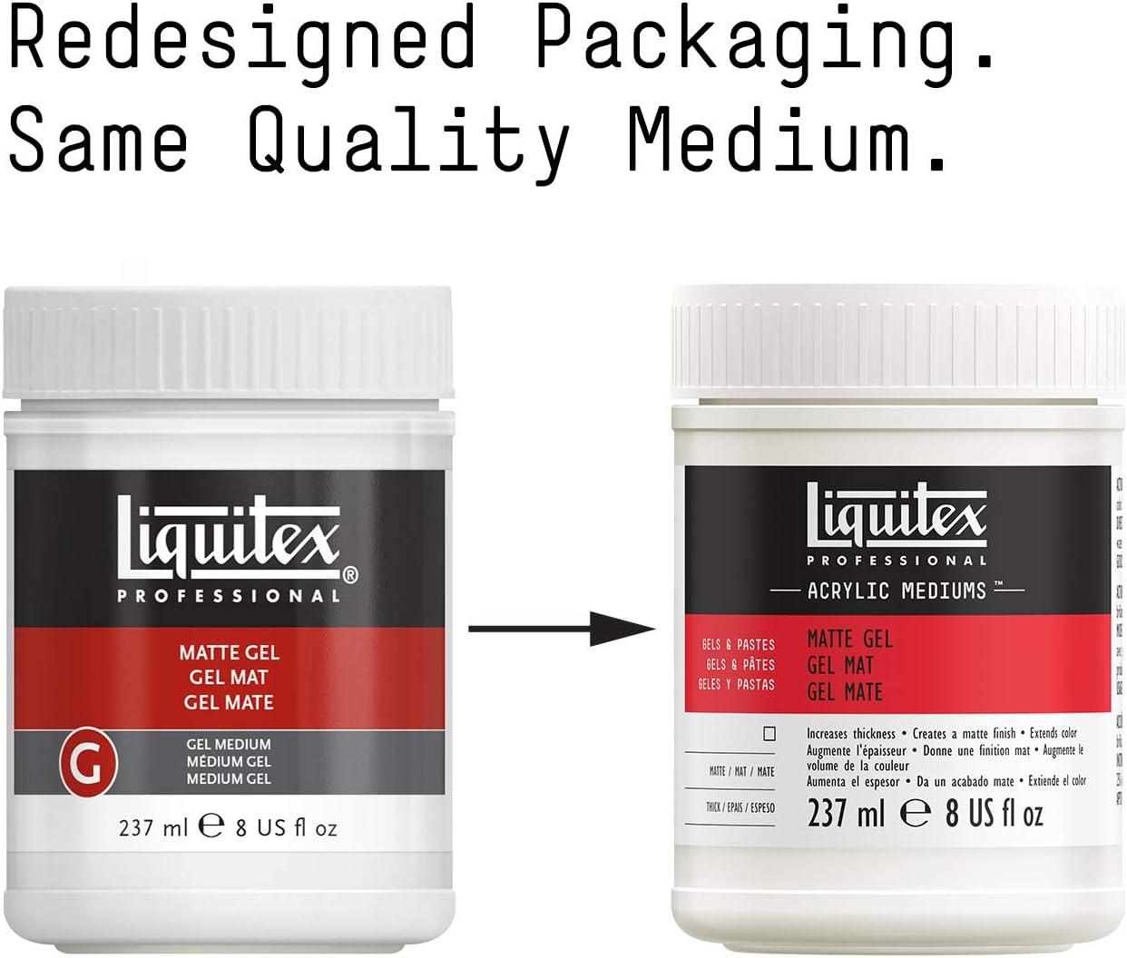 Liquitex Professional Matte Gel Medium 237ml (8-oz) 8 Fl Oz (Pack of 1)  Matte Gel Medium