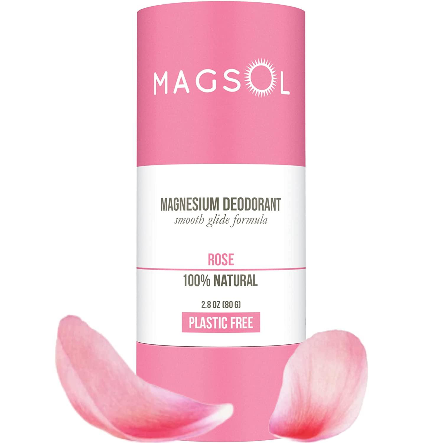 Magsol Magnesium Deodorant Rose 3.2 oz (95 g)