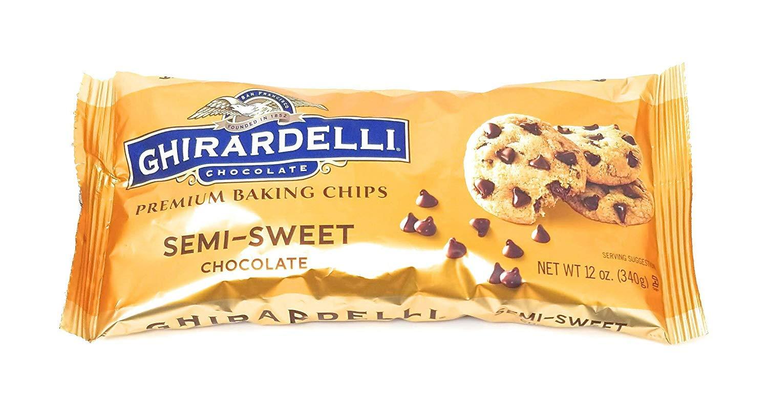 Ghirardelli SemiSweet Chocolate Chips 12 oz, 3 Pack Premium Baking
